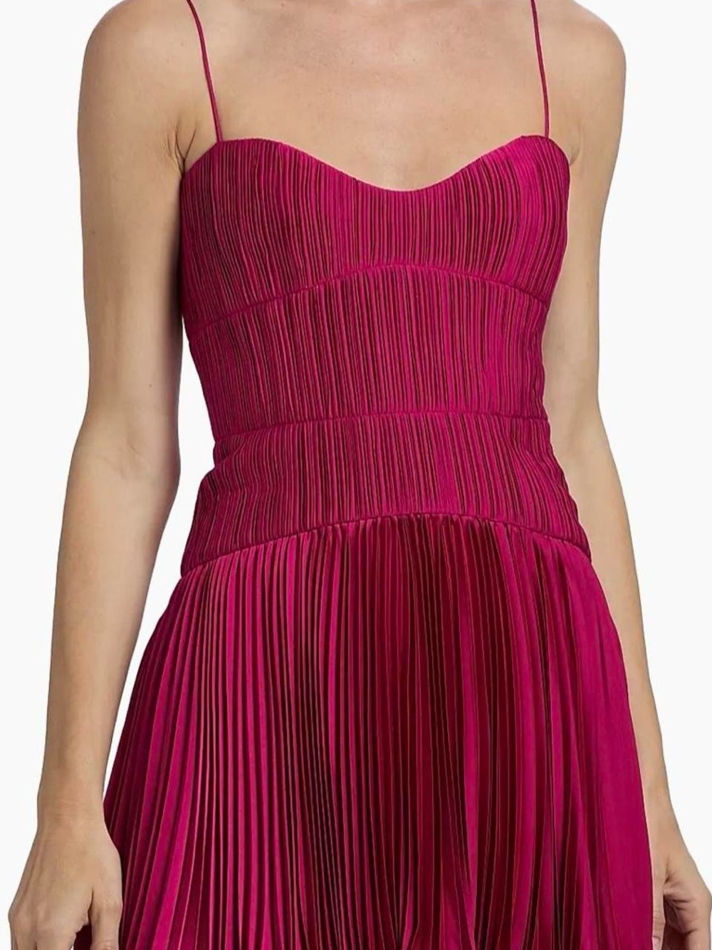 AMUR Cami Pleated Mini Dress